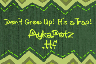 AykaPotz: A Whimsical Display Font