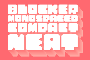 Blocker is a monospaced modular source based on simple geometric shapes. As a web designer, I was drawn to its clean, structured look and the way it brings order to digital layouts. It’s a font that feels both modern and timeless, perfect for creating visual clarity in a world full of visual noise.