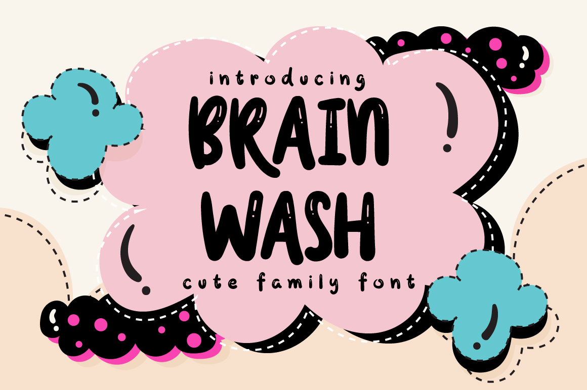 Brain Wash: A Cute Display Font