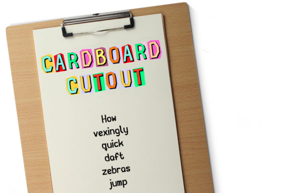Cardboard Cutout: A Fun Display Font