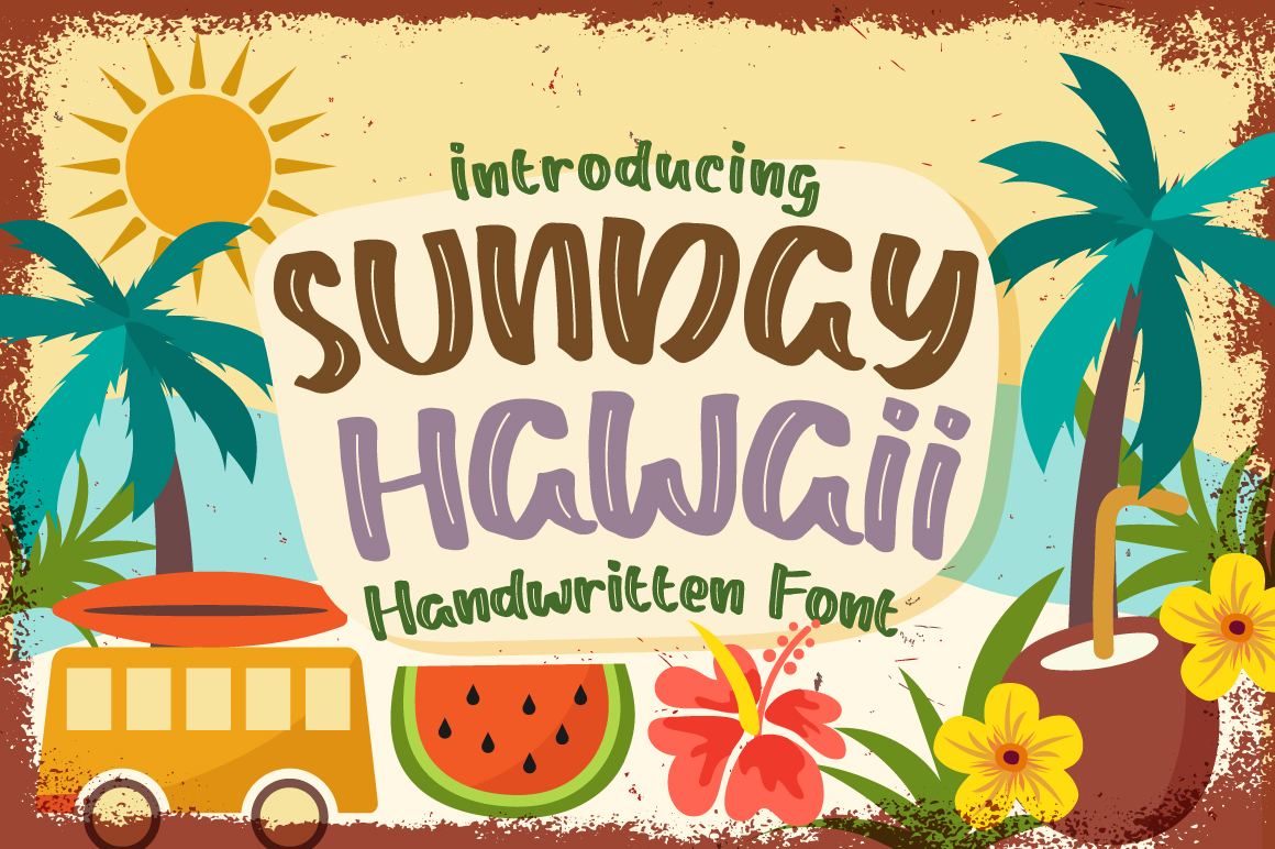 Sunday Hawaii: A Summer Font for Creative Design